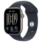 Apple Watch S12 Aluminium Cellular 42mm Space Grau (Sportarmband navyblau) M / L