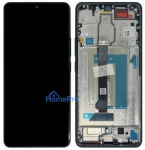 LCD screen Xiaomi Poco F6 with touch screen with frame Black original (service pack)