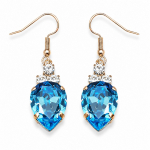 Auskarai &bdquo;Leonora (Aquamarine Blue)&ldquo; su Swarovski&reg; kristalais