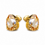 Auskarai &bdquo;Venus II (Golden Shadow)&ldquo; su Swarovski&reg; kristalais