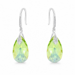 Sidabriniai auskarai &bdquo;Baroque III (Peridot AB)&ldquo; su Swarovski&reg; kristalais