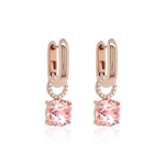Sidabriniai auskarai &bdquo;Daina VII (Light Rose)&ldquo; su Swarovski&reg; kristalais