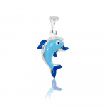 Sidabrinis pakabukas su emaliu &bdquo;Dolphin&ldquo;