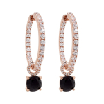 Sidabriniai auskarai &bdquo;Ivy (Jet)&ldquo; su Swarovski&reg; kristalais