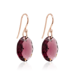 Sidabriniai auskarai &bdquo;Tender Oval (Amethyst)&ldquo; su Swarovski&reg; kristalais