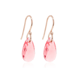 Sidabriniai auskarai &bdquo;Baroque VII (Rose Peach)&ldquo; su Swarovski&reg; kristalais