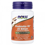 NOW Foods, Probiotic-10&trade;, 25 milijardai KFV, 30 vegetari&scaron;kų kapsulių