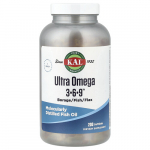 KAL, Ultra Omega 3-6-9&trade;, 200 mink&scaron;tųjų gelių