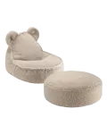 Vaiki&scaron;kas sėdmai&scaron;io ir pufelio rinkinys Wigiwama Bear Beanbag Set (Biscuit)