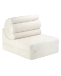 Vaiki&scaron;kas i&scaron;lankstomas fotelis Wigiwama Flipster (Cream White)