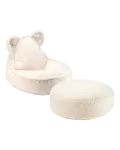 Vaiki&scaron;kas sėdmai&scaron;io ir pufų komplektas Wigiwama Bear (Cream White)