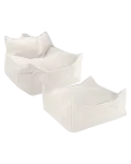 Vaiki&scaron;kas sėdmai&scaron;io krėslas ir pufas Wigiwama Marshmallow (Kreminis)