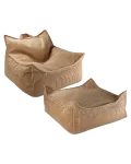 Vaiki&scaron;kas sėdmai&scaron;io fotelis ir pufas Wigiwama Beanbag Chair Set (Toffee)