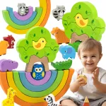 VIGA medinė vaivoryk&scaron;tės dėlionė &ndash; kūrybinės Montessori kaladėlės