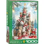 Dėlionė Kalėdinė eglutė Katės 1000