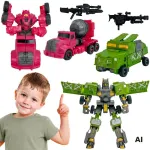 WOOPIE transformuojamų robotų rinkinys &bdquo;4 in 1&ldquo; &ndash; kovos ma&scaron;inos