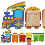 MASTERKIDZ &bdquo;Flex&ldquo; tvirtinimo sistema 5 lentoms &ndash; &bdquo;Traukinys&ldquo;