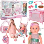 WOOPIE ROYAL XXL 18 in 1 interaktyvus auklės rinkinys su lėle undinėle, 36 cm
