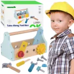 TOOKY TOY medinis įrankių dėžės rinkinys, 18 vnt.