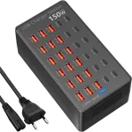 TTS USB įkrovimo stotelė 150 W, 30 jungčių USB-C ir USB-A