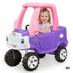 Little Tikes rožinis ir violetinis bekelės automobilis vaikams