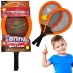 WOOPIE dideli vaiki&scaron;ki teniso ir badmintono raketės su plunksninuku, 4 dalių rinkinys