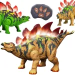 Woopie nuotoliniu būdu valdomas dinozauras stegozauras su &scaron;viesomis ir garsais