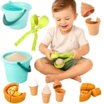 WOOPIE smėlio rinkinys &bdquo;FUN ICE CREAM&ldquo; 2 in 1 &ndash; ledų fabrikas &bdquo;Śnieżek&ldquo;, 15 vnt.