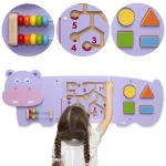 VIGA manipuliacinė jutiminė lenta &bdquo;Begemotas&ldquo;, FSC, Montessori