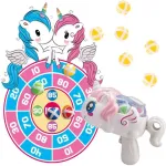 WOOPIE 2 in 1 smiginis su lipukais: taikinys ir &scaron;audyklė &bdquo;Vienaragis&ldquo;