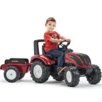 FALK Valtra S4 bordo spalvos pedalinis traktorius su priekaba, 3&ndash;7 metų