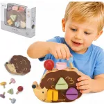 VIGA PolarB medinis konstravimo žaislas &bdquo;Ežiukas&ldquo; su Montessori varžtais