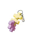 Plus Plus HEXEL DUO raktų pakabukas, pastelinė geltona/rožinė