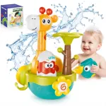 WOOPIE BABY vonios žaislas &bdquo;Žirafa&ldquo; su siurbtukais ir piltuvėliu