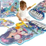 WOOPIE 2 in 1 interaktyvus muzikinis kilimėlis su undinėle ir būgnais