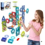 WOOPIE 3D magnetinės lavinamosios kaladėlės &ndash; kamuoliukų trasa, 113 vnt.