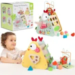 CLASSIC WORLD Montessori XXL kubas &bdquo;Linksmasis ūkis&ldquo; 10 in 1