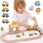 Viga PolarB medinis traukinio rinkinys, 30 vnt.