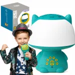 WOOPIE daugiafunkcė RGB lempa-Bluetooth garsiakalbis su karaoke ir balso keitikliu, turkio spalvos