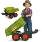 Falk didelė verčiama priekaba Claas R-940C traktoriui, žalia