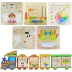 MASTERKIDZ lentų rinkinys &bdquo;Traukinys&ldquo; 5 in 1 &ndash; jutiminės lentos motorikai, jutimams ir emocijoms