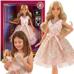 WOOPIE ROYAL lėlė Lily ilgais &scaron;viesiais plaukais, rožine suknele su papuo&scaron;alais, 30 cm