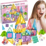 WOOPIE 3D magnetinės lavinamosios kaladėlės &bdquo;Pasakų pilis&ldquo;, 55 vnt.
