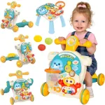 WOOPIE BABY stumdukas-vaik&scaron;tynės, lavinamasis staliukas, paspirtukas ir paspiriamas žaislas &bdquo;4 in 1&ldquo;