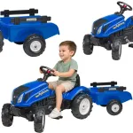FALK New Holland pedalinis traktorius su priekaba ir atidaromu dangčiu, 2&ndash;5 metų