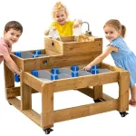 CLASSIC WORLD EDU medinis vandens stalas XL &ndash; vandens trasa su užtvaromis