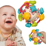 WOOPIE BABY mink&scaron;tas bar&scaron;kutis-kramtukas &bdquo;4 in 1&ldquo; &ndash; sensorinis žaislas kūdikiams, nuo 0 mėn.
