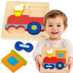 VIGA medinė Montessori lavinamoji dėlionė &bdquo;Traukinys&ldquo;