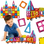 WOOPIE 3D magnetinės kaladėlės &bdquo;Traukinys&ldquo;, 71 vnt.