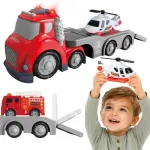 WOOPIE raudonas gaisrinės vilkikas &bdquo;City Truck&ldquo; su garso ir &scaron;viesos efektais